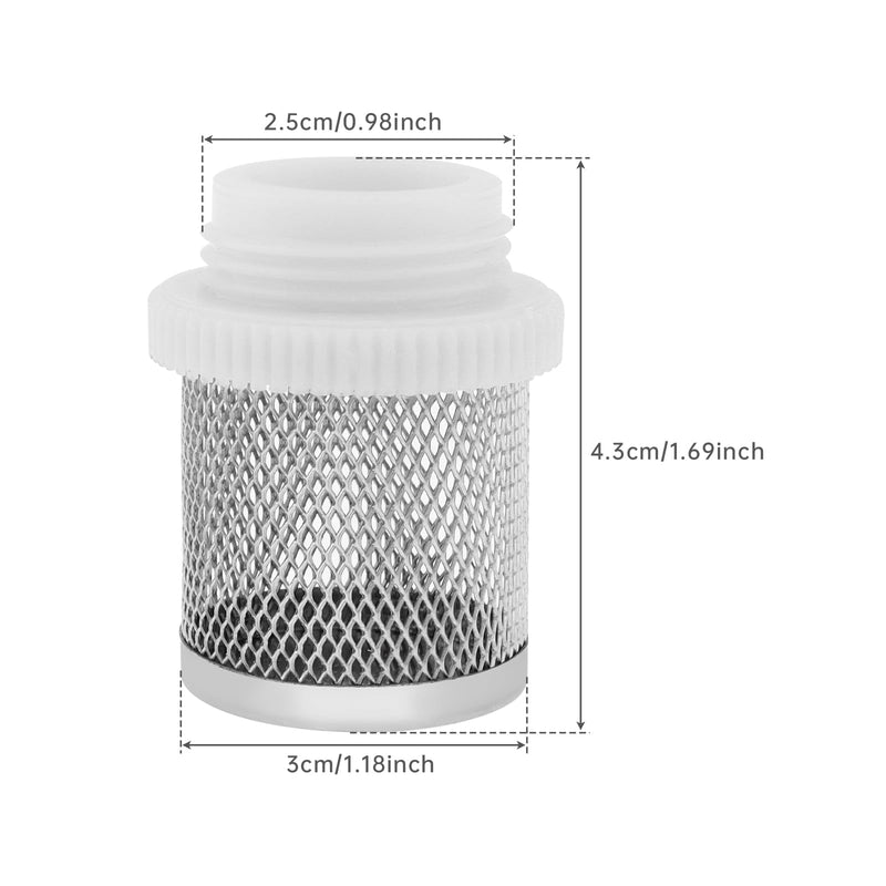 25mm Inline Mesh Screen, PNXKTXO Stainless Steel Filter Copper Tube Joint Pipeline Garden Hose Strainer for Pool, Aquarium Irrigation Sprayer Pump Filtering (Diameter 25mm) Diameter 25mm