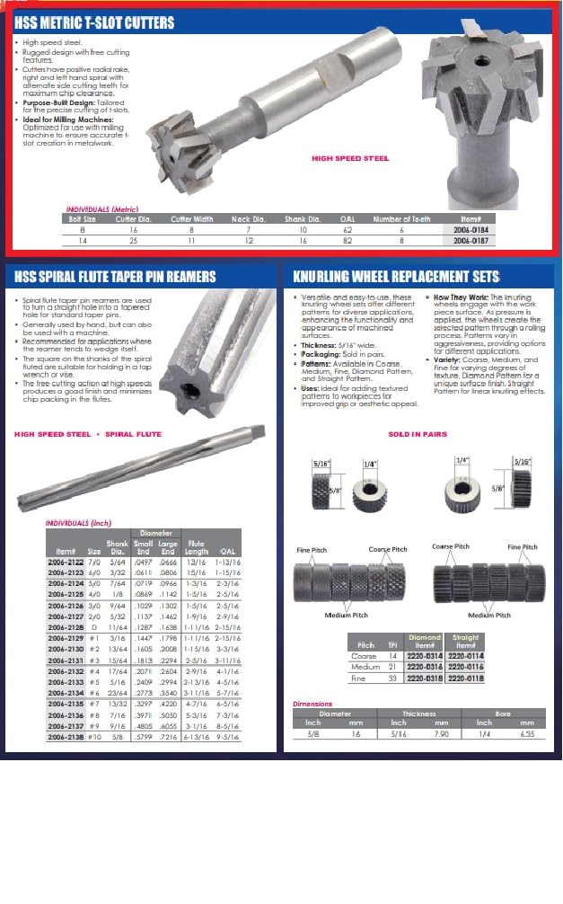 HHIP 2006-0187 25mm High Speed Steel T-Slot Cutter 14mm Bolt Size, 25mm Cut Dia, 16mm Shank Dia Metric
