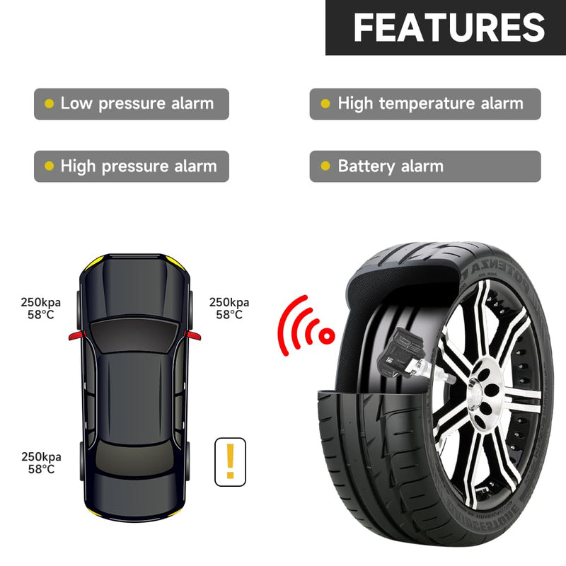 315MHz TPMS Sensor, Tire Pressure Monitoring System Sensor - Compatible for Nissan Altima Frontier Maxima Sentra Versa - Replace Part 40700-3AN0A