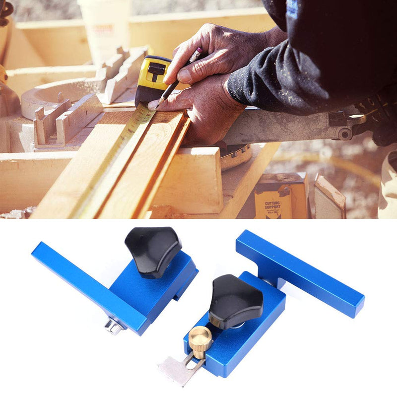 T Track Stop Fence Flip Stop Tool Woodworking Positioning Limiter Wood Clamp Aluminum Alloy T Track Stop for Woodworking (30#+45#) 30#+45#