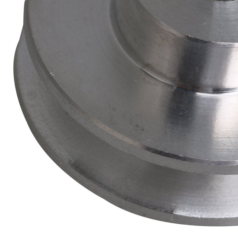 CNBTR 3.1x1.5x0.6cm Silver Aluminum Alloy 0.6cm Fixed Hole Pulley for Motor Shaft 0.3-0.5mm PU Round Type Belt 31*6mm