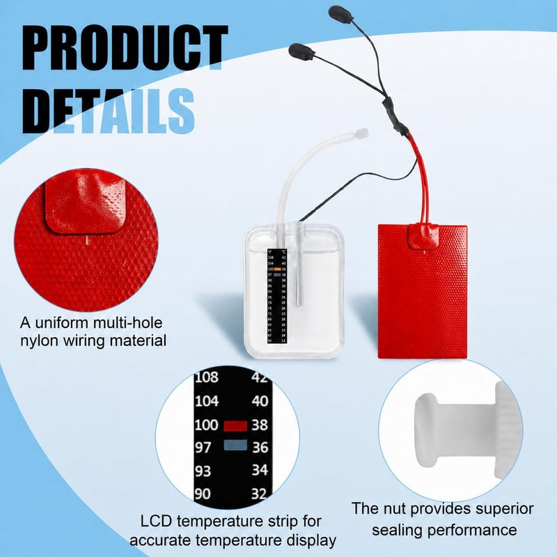 Laboratory Liquid Sample Handling Kit, Includes Storage Bag, Temperature Strip, Heating Pad and Sample Transfer Syringe, for Laboratory Testing Use Only