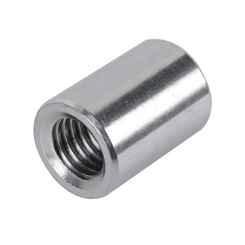 M10 Round Connector Nuts, 304 Stainless Steel Coupling Nut 40mm/1.58 inch Length,Pack of 5