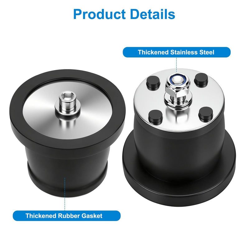 Linkstyle Expandable Rubber Plug, 2-9/16 in–3-1/8 in Inner Diameter Leakproof Pipe Sealing Plug for Pool Plumbing Boat Maintenance