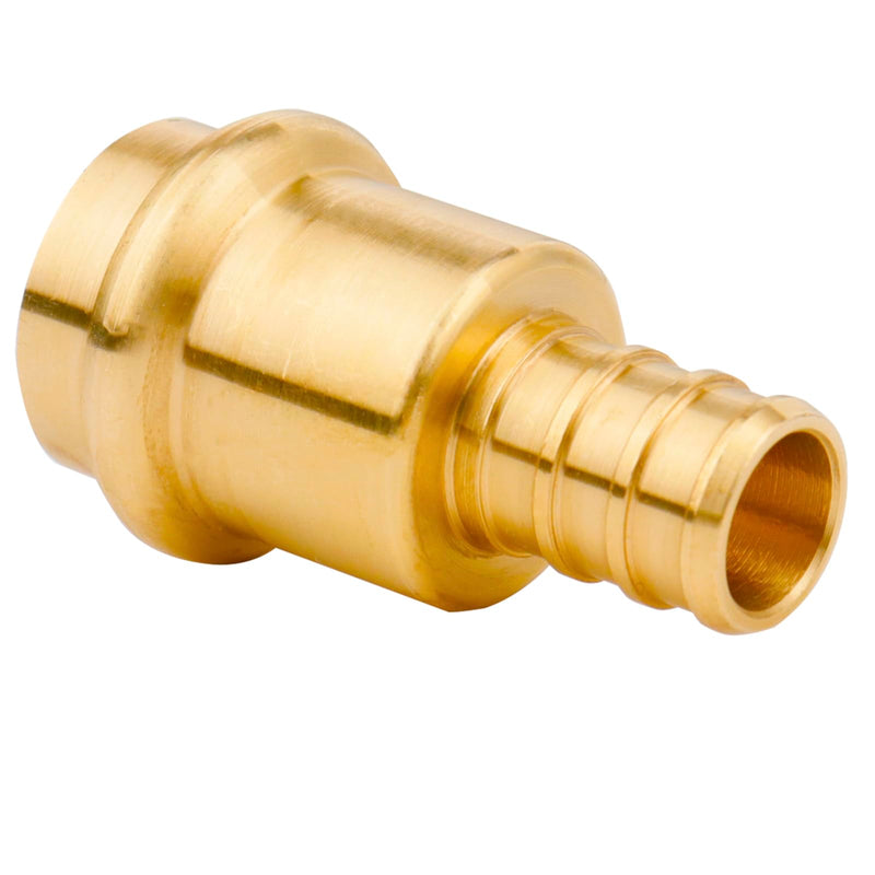 WHK 12 Pack 1/2" Press Propress x 1/2" PEX Adapter Crimp Fittings Brass Coupling Connect from Cooper to Pex B Pipe（Lead-Free,pro press copper to pex adapter 1/2) 1/2" Press x 1/2" Pex