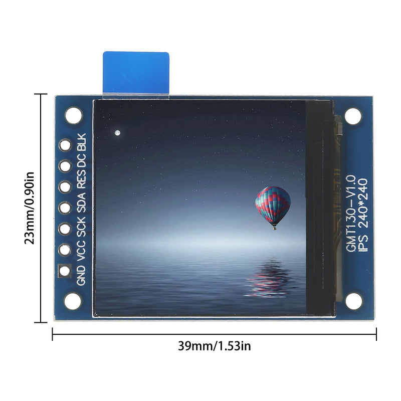 2pcs 1.3" SPI TFT LCD Display Screen Module ST7789 240x240 TFT LCD Screen Shield 3.3V 65K Full Color 51 STM32 for Arduino