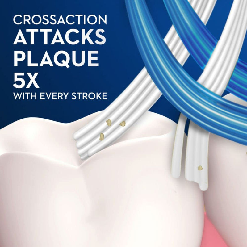 Oral-B Pro Health CrossAction All in One Soft Toothbrushes, Deep Plaque Fighter, Rounded Bristles Gentle on Teeth, Tongue and Cheek Cleaner, Gum Stimulators, 6 Count, Tooth Brush Pack Toothbrush (Pack of 6)
