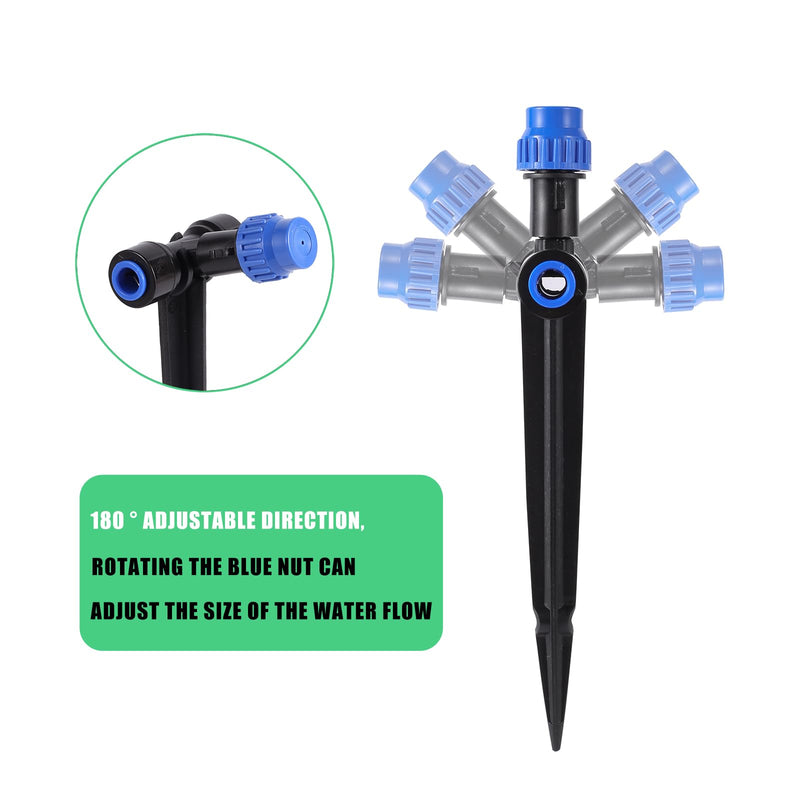Drip Irrigation Emitters,with Adjustable 360 Degree Water Flow Drippers Atomization Sprayer for 1/4 inch Tubing,Garden Drippers Sprinker for House Garden Watering System (36pcs-Atomization Sprinker) 36pcs-Atomization Sprinker