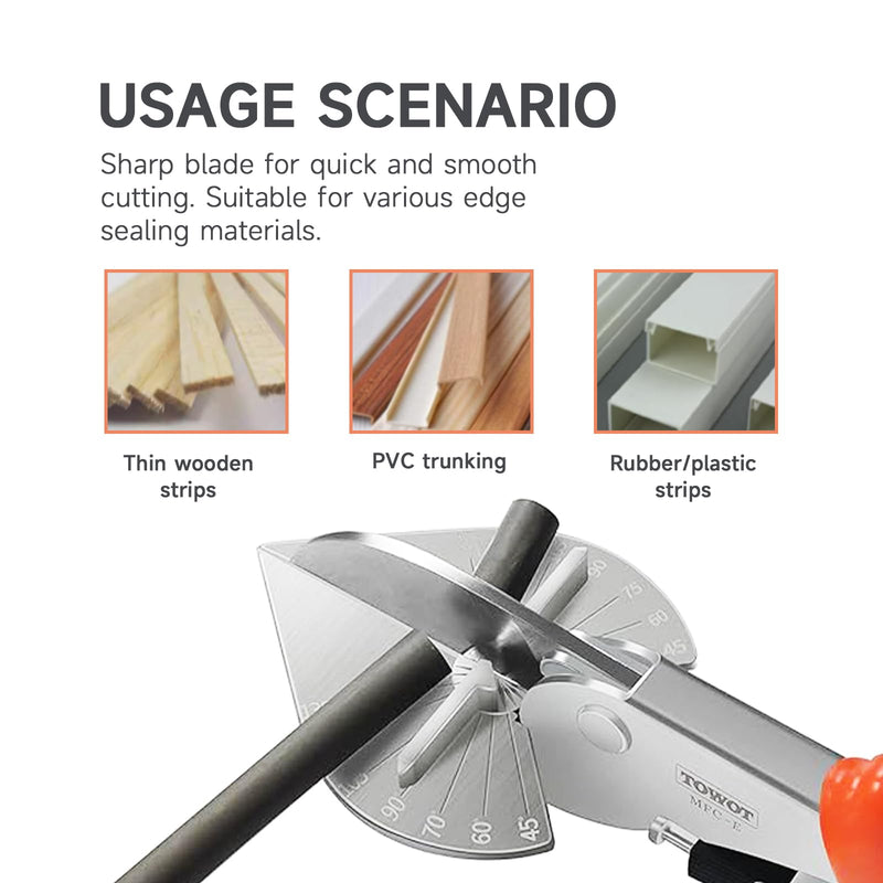 TOWOT Sharp Multi Angle Miter Shear Cutter, Adjustable at 45 To 135 Degree With Safety Lock Hand Tools for Cutting Plastic, PVC and Molding Trim Miter shears