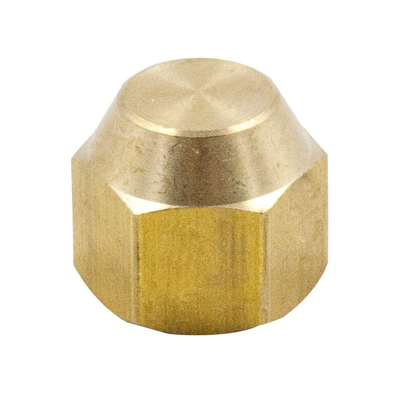 Legines 3/8" Flare Cap, Brass SAE 45 Degree Flare Tube Fitting, Pack of 2 3/8 Inch