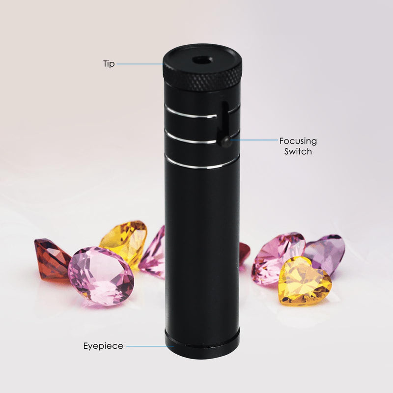 Gem Spectroscope Focusing Prism Gemstone Spectroscope with Adjustable Focus Gemology Spectrometer 400-700nm Range for gemological Testing, Antique, Jewelers, Fairs, and Gemstone Identification