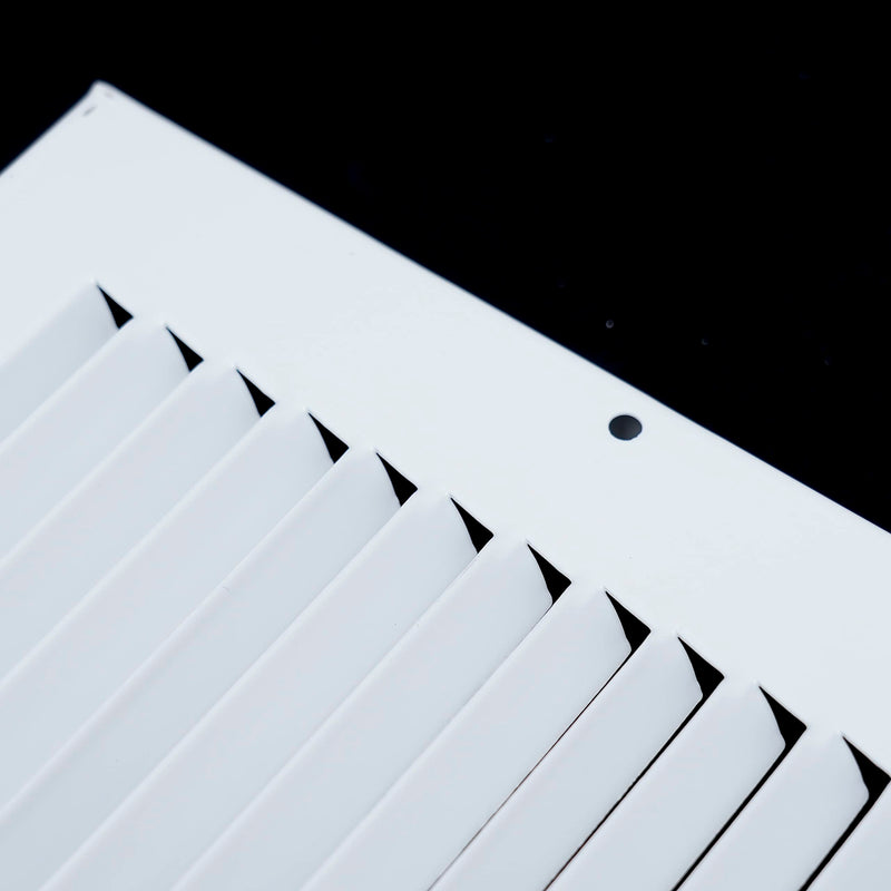 Fits 14x8 Duct Opening | Steel Baseboard Return Air Grille by Handua | Vent Cover Grill | 7/8" Margin Turnback [Depth] to Fit Baseboard | White | Outer Dimensions: 15.75"W X 9.75 "H 1 14"W x 8"H [Duct Opening]
