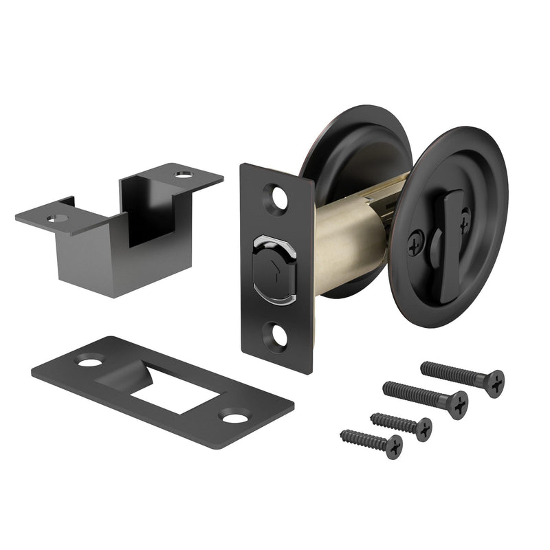 Richelieu Hardware 17RORB42 Onward Round Pocket Door Privacy Pull, Oil-Rubbed Bronze Oil Rubbed Bronze