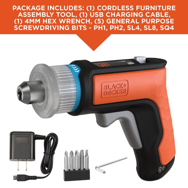 BLACK+DECKER BCRTA601I Cordless Furniture Assembly Tool/Screwdriver