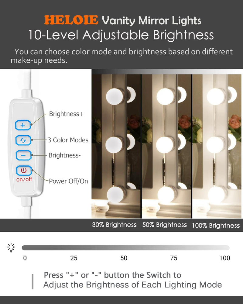 22.6ft Led Vanity Mirror Lights with 14 Dimmable Light Bulbs Makeup Vanity Lights for Big Long Mirror,Mirror Not Included