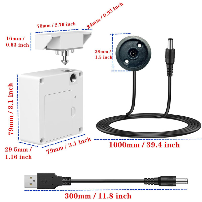 Electronic Cabinet Lock, RFID/NFC Sensor, Hidden Form, Support USB External Power Supply, for Wooden Cabinet Drawers Lock