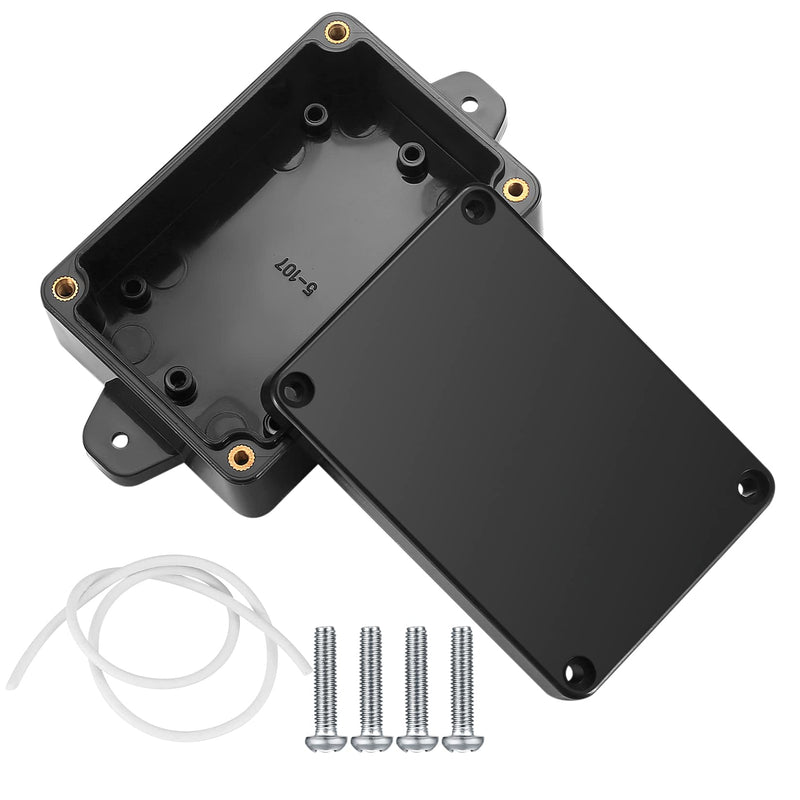 Project Box, 4pcs Junction Boxes, IP65 Waterproof Electrical Boxes, ABS Plastic Dustproof Electrical Project Case Power Junction Boxes with Fixed Ear for Outdoor Electronics - 3.3x2.3x1.37 C