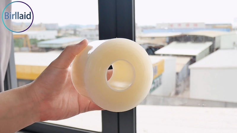 Birllaid Transparent Window Weather Sealing Tape, 3 Inch x 55 Yards, Window AC Insulation Sealing Film Tape, No Residue, Clear 3-Inch x 55 Yards