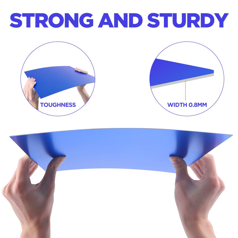 Anodized Aluminum Sheet Metal 11.3 x 11.3 x 1/32 Inch Metal Plates Engraving Blanks for CNC Laser Engraving DIY Card, 0.8MM Thin Decorative Aluminum Sheets for Crafting (Blue 2) Blue 2