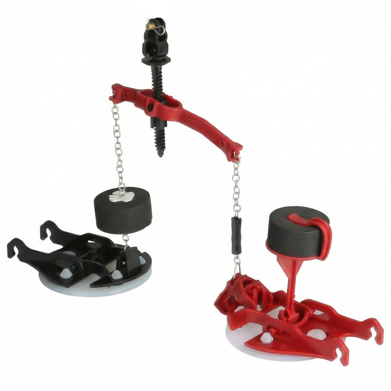 7381657-200.0070A Toilet Flapper Replacement Kit for American Standard Vormax, Compatible with 4270A 4370A 4570A Models, 3-Inch Dual Flapper with Silicone Seals, Teeter Bar & Metal Chain