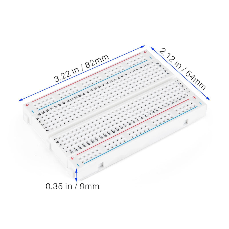 ELEGOO 6PCS 400 Point Breadboard Kit Solderless Breadboards for Arduino Project Small Bread Board Electronics for Circuits PCB Prototype Board