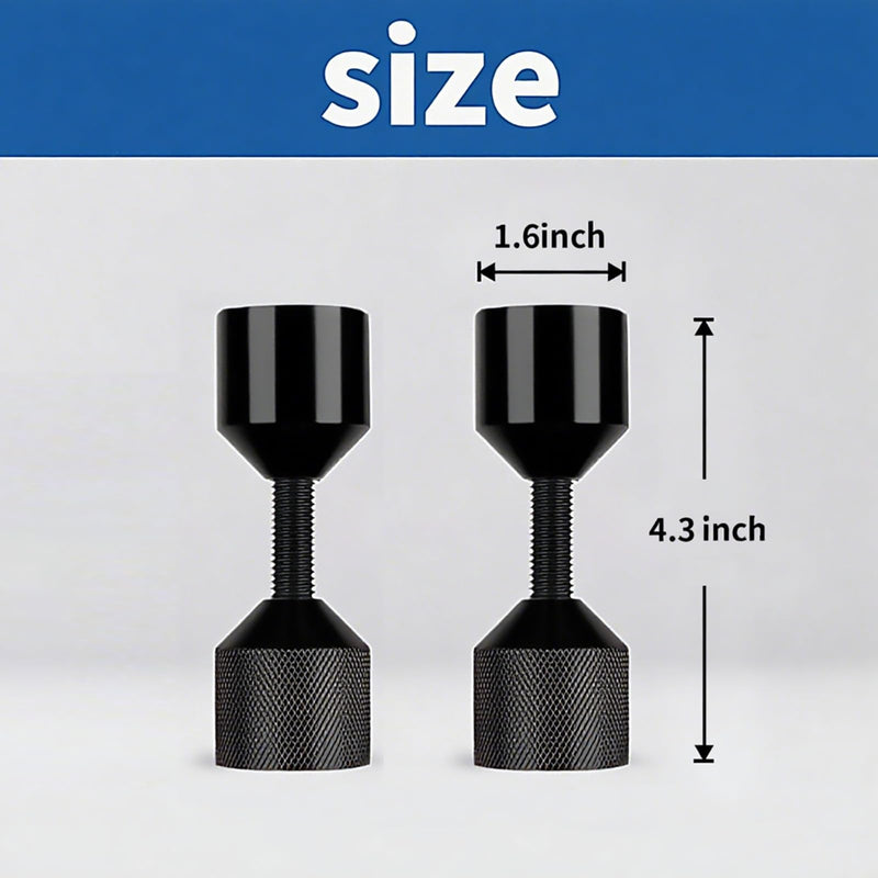 2 Pcs Aluminium Flange Two Hole Pins Set - 1-5/8'' Diameter Alignment Pin Black 1-5/8''
