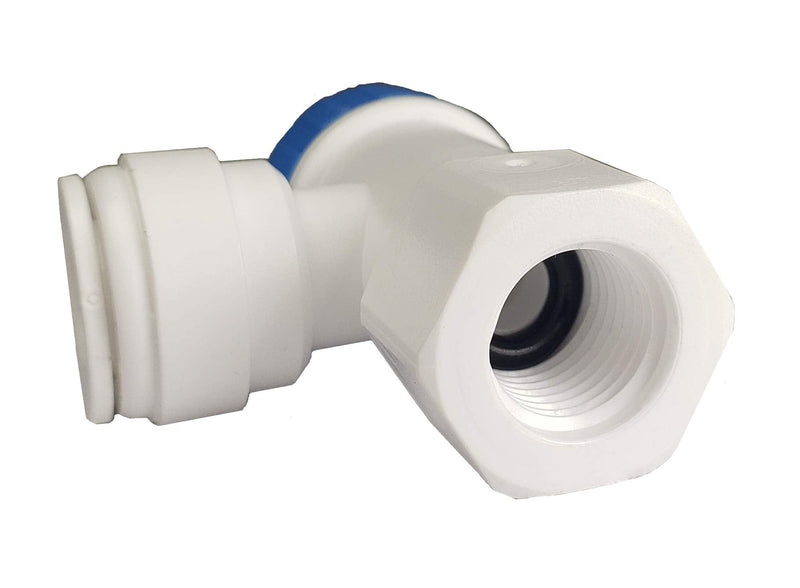 Quick Connect Tank Ball Valve with Gasket For Water Purification Systems And Reverse Osmosis System Pressurized Water Storage Tank (1/4" Female NPT x 3/8" OD Quick Connect) 1/4" Female NPT x 3/8" OD Quick Connect