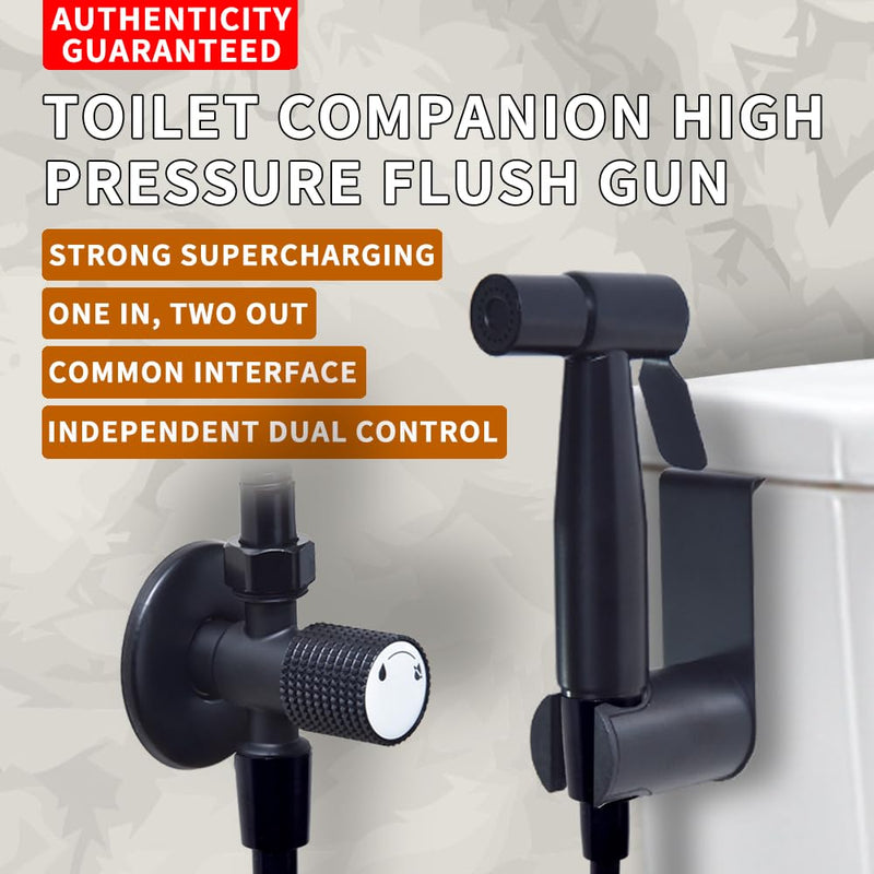 MLD Toilet Companion Bidet Pet Cleaning Bathing Caliber Pressurized Water-Saving Copper Metal Valve Body for Multi-Purpose use, Toilet, Bathtub, Bathroom Cleaning(3 Styles) (Dark Black)