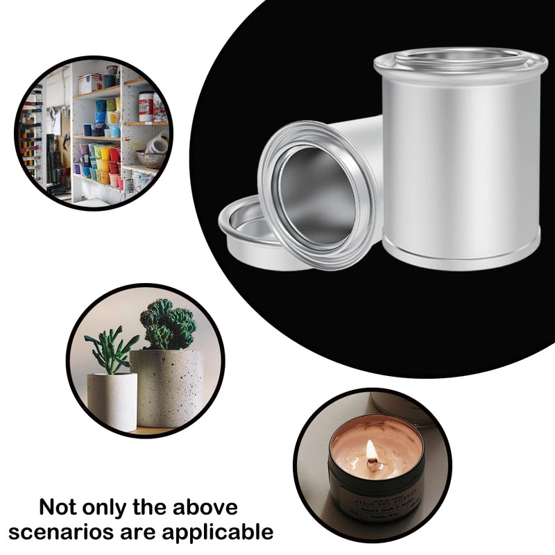 Empty Paint Cans with Lids(1/4 Pint),Touch Up Cup,1/2 Cup,24 Pack 24 Pack