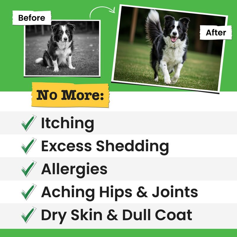 Fish Oil for Dogs & Cats - Natural Omega-3 - Skin & Coat Support - Liquid Food Supplement for Pets - Natural EPA + DHA Fatty Acids for Joint Function, Immune & Heart Health - 8 fl oz Tuna & Krill