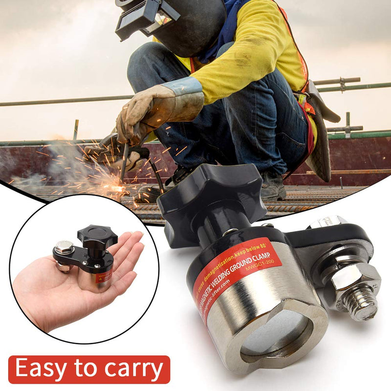 Welding Clamps, 200A Magnetic Welding Ground Clamp, 9255-1060 Switchable On/Off Controlled Rare Grounding Magnet Connector