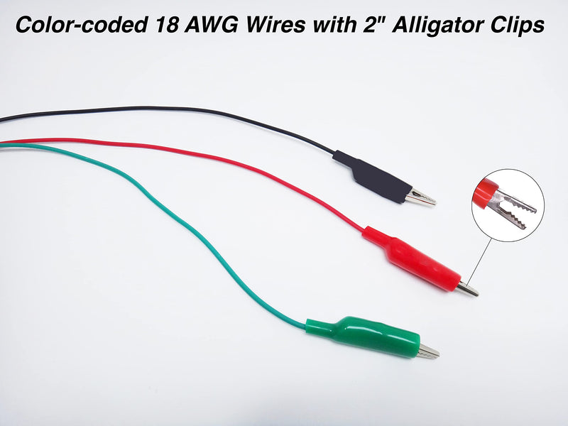 CALHAWK 3 Wire 20' Retractable Test Leads 18 Gauge Aligator Clips in Reel