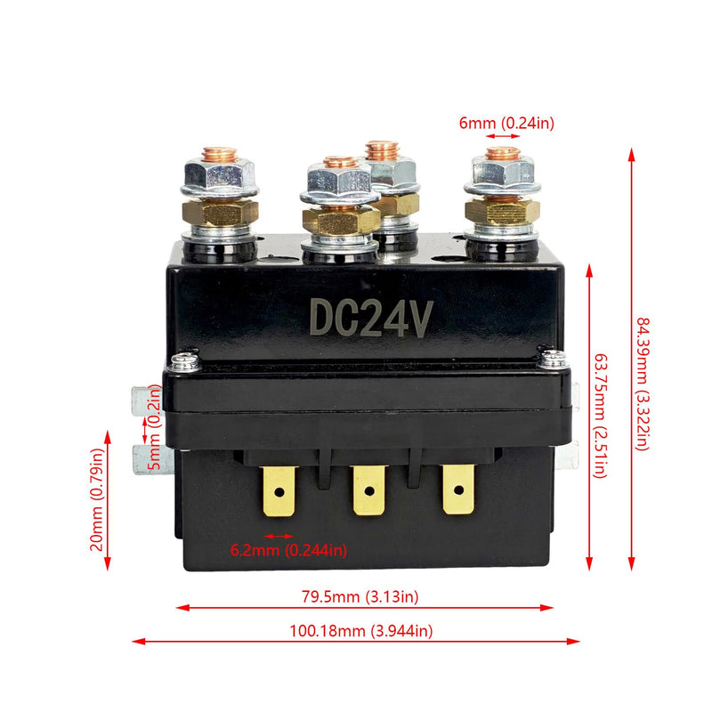 12V 500A Winch Solenoid Contactor Relay for 8000lbs-17000lbs ATV UTV Boat 4x4 Vehicle SUV Truck Control Compatible with Warn A2000 Compatible with Badlands 12000 4WD 3-Wire Motor 12