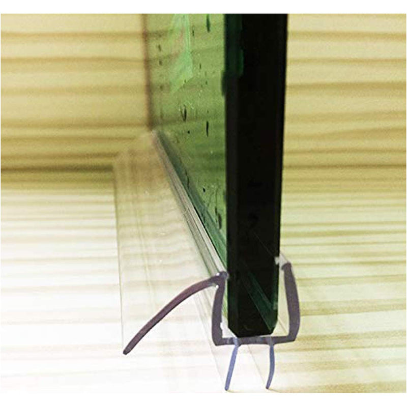 Frameless Glass Shower Door Sweep for 3/8" Glass, Bottom Seal with Drip Rail, 27.5" Long 3/8"/10mm