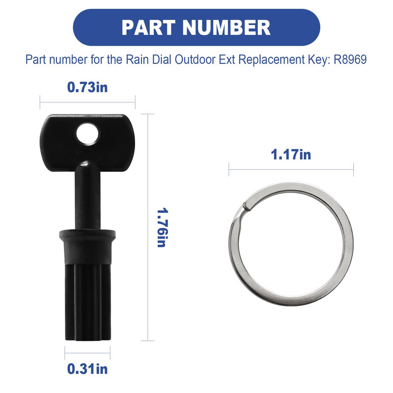 R8969 Rain Dial Outdoor Ext Replacement Key,Rain Dial External Controller Key for Irritrol Controller Sprinkler Irrigation Boxes RD600 RD900 RD1200.Outdoor Replacement Keys(2 pcs)