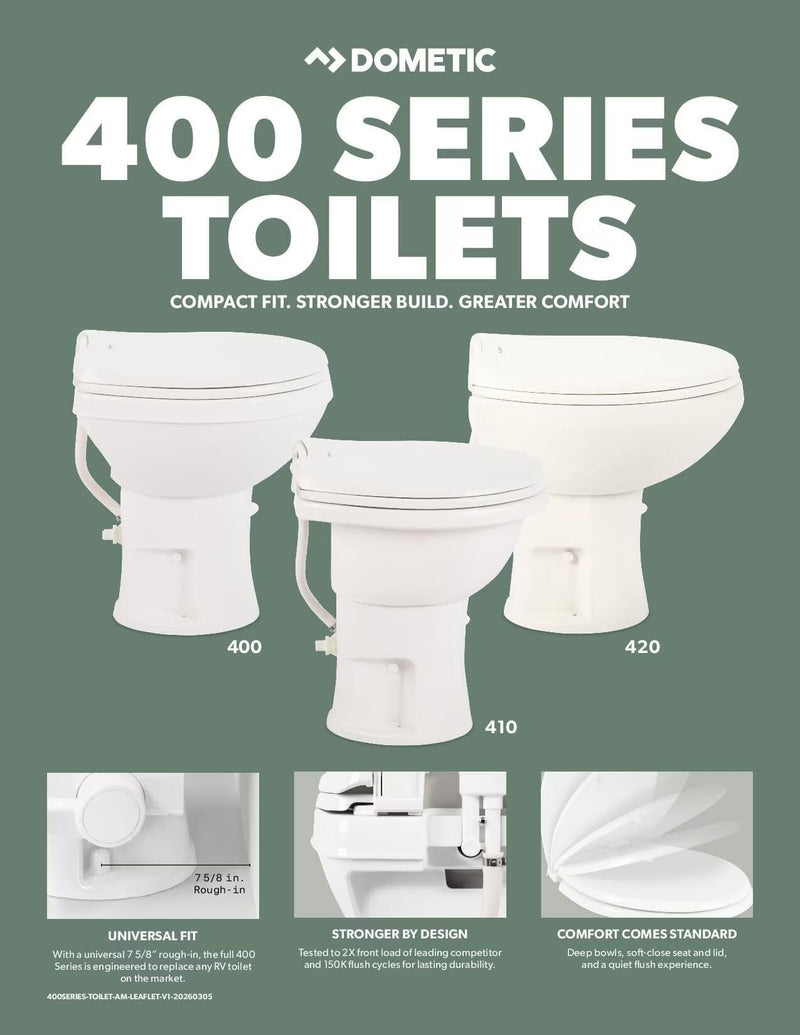 Dometic Genuine OEM Toilet Water Valve Assembly 385314349 | Screws Included | Easy, Installation