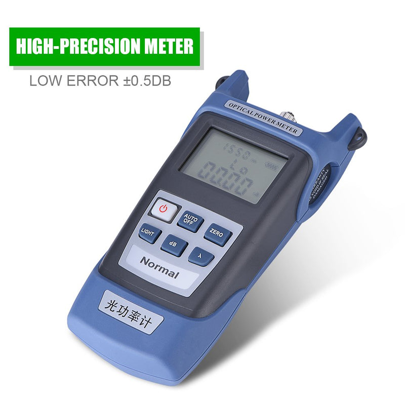 Optical Power Meter Tester-High Fiber Optical Power Meter High Sensitivity Power Meter Adapter with FC/SC Connector,48 Hours Super Long Standby Time