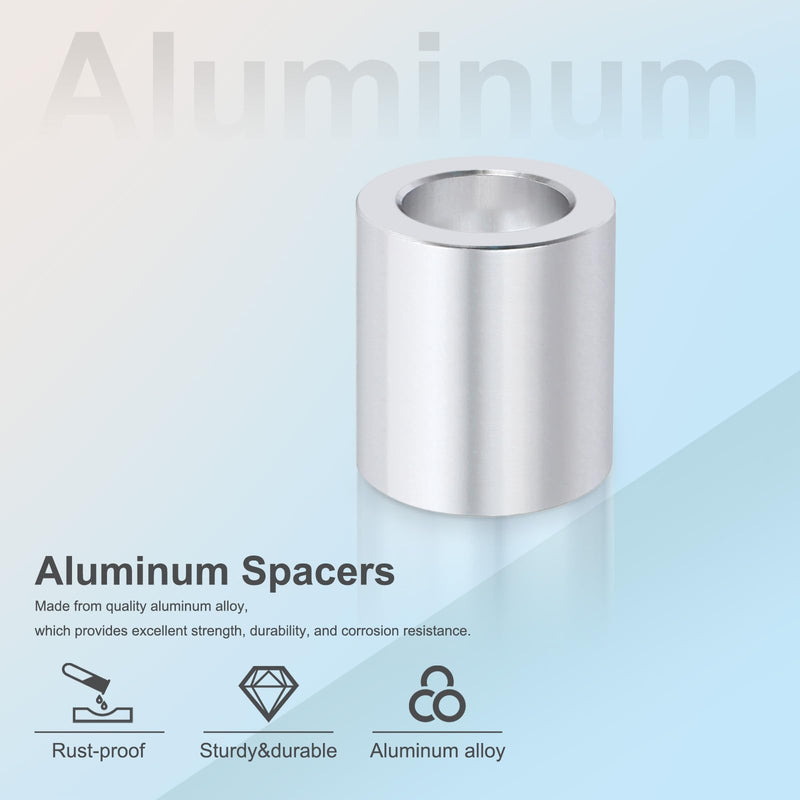 Aluminum Spacers 5/16" Bore x 1/2" OD x 1-1/2" Length Unthreaded Standoff Bushing Plain Finish Round Metal Spacer, Fits Screws Bolts Rods 5/16" or M8, Oxidized Finished 10 Pack 5/16 " x 1/2" x 1-1/2"
