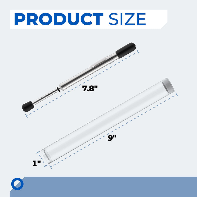 Door Pressure Gauge 0 to 35 Lbs for Hinged Sliding Folding Doors to Meet for ADA Requirement Door Test Tool, with Plastic Protective Tube