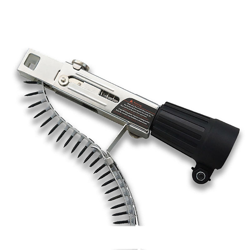 Screw Drill Chain Adapter for Power Drill Gun, Automatic Screw Spike Chain Drill Screw Chain Adapter, Automatic Chain Nail Gun Kit for Electric Drill Attachment Electric Drill Woodworking Tool