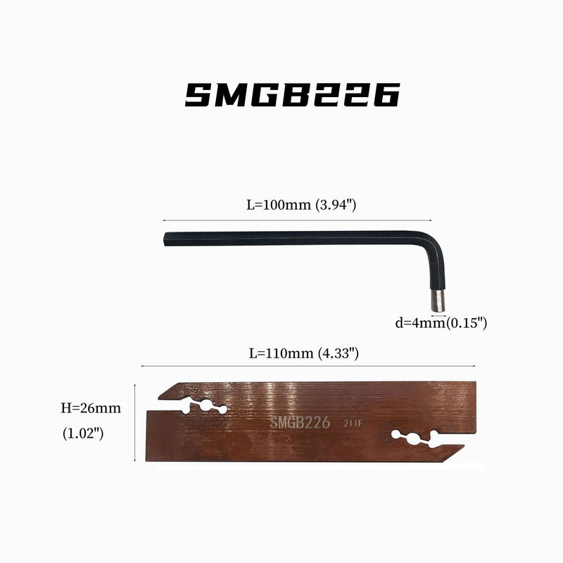 Grooving Slotting Tool Cut Off Plate Tool Lathe Turning Tools SPB326, Grooving Cut-Off Tool with 12 pcsSP300 Carbide Turning Inserts Grooving Parting Blade Plate (SMGB226+MGMN200) SMGB226+MGMN200