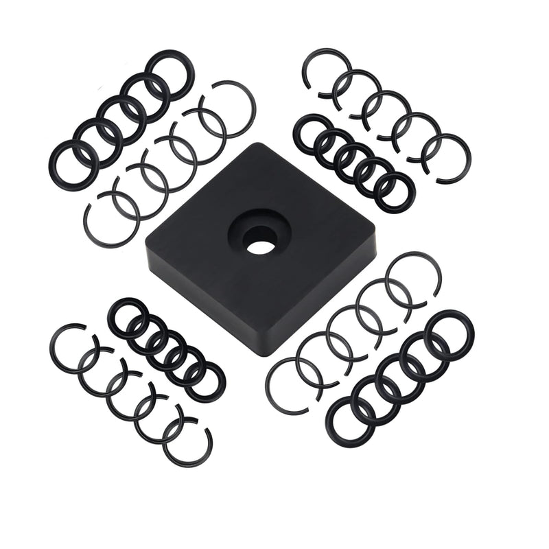 (10+10 Sets) 3/8" and 1/2'' Impact Retaining Ring for Mmilwaukei Impact Friction Ring Clip with O-Ring, Electric/Pneumatic Type Impact Wrench, Retainer Impact Lock Ring Anvil Install Tool Included