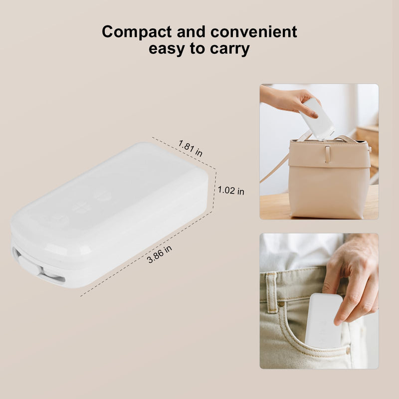 Multi-Functional Professional Pill Cutter and Crusher for Small and Tiny Pills, 1/2,1/3 and 1/4 Portable and Adjustable Tablet Splitter,Cut Multiple Tablets with Storage Space (White) White