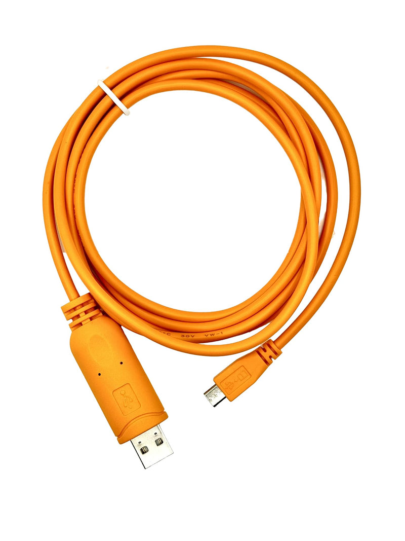 Console Cable for Aruba | FTDI 3.3V TTL | USB Type A to USB Micro-B 6 ft (1.8 Meters) | HPE JY728A | AP-CBL-SERU | Wireless Access Point | Orange Long Serial Cable