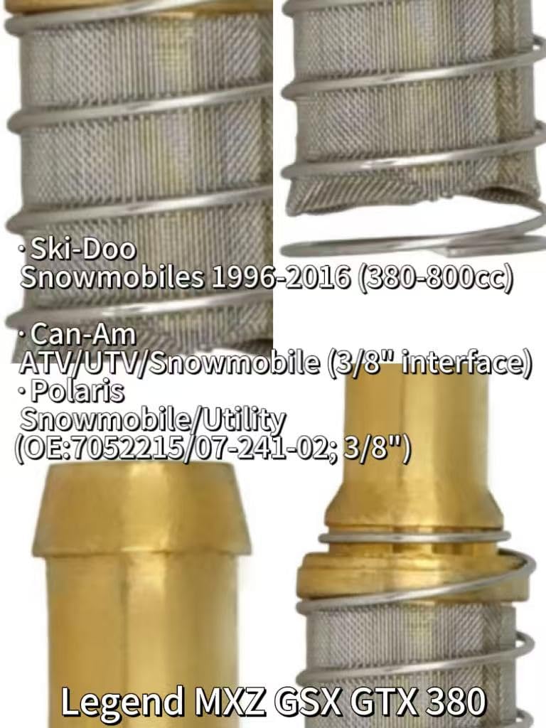 4 Pcs 3/8" (≈1.9cm) Fuel Tank Filter 414872100 Compatible with Ski-Doo Expedition/Formula/GSX/GTX/MX Z/Summit & Can-Am/Polaris