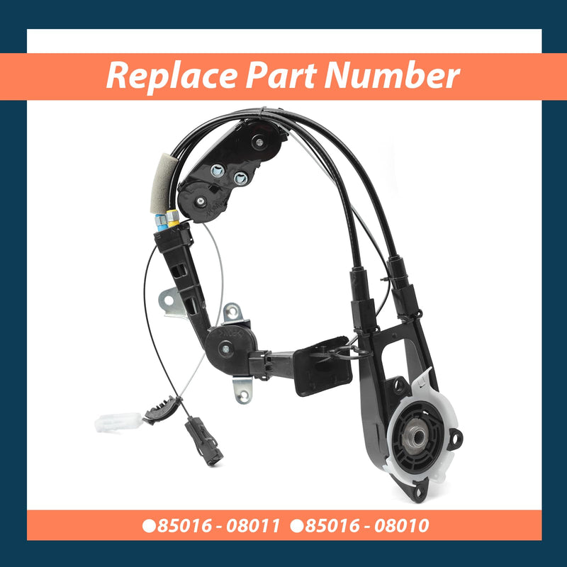 Rear Left Driver Side Power Sliding Door Cable Replacement for Toyota for Sienna 2011-2020 Auto Door Spool Control Bracket Cable Without Motor Replace 85016-08011 85016-08010 Linkage Assembly 85016-08011 Left