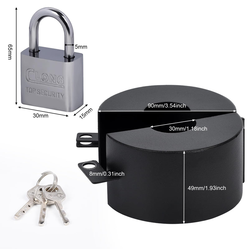 Door Knob Lockout Device Door Handle Lock Cover with Padlock & Keys Cover to Disable The Doorknob/Faucet/Valve Outside Prevent Turning of Door Knob and Access to Keyhole