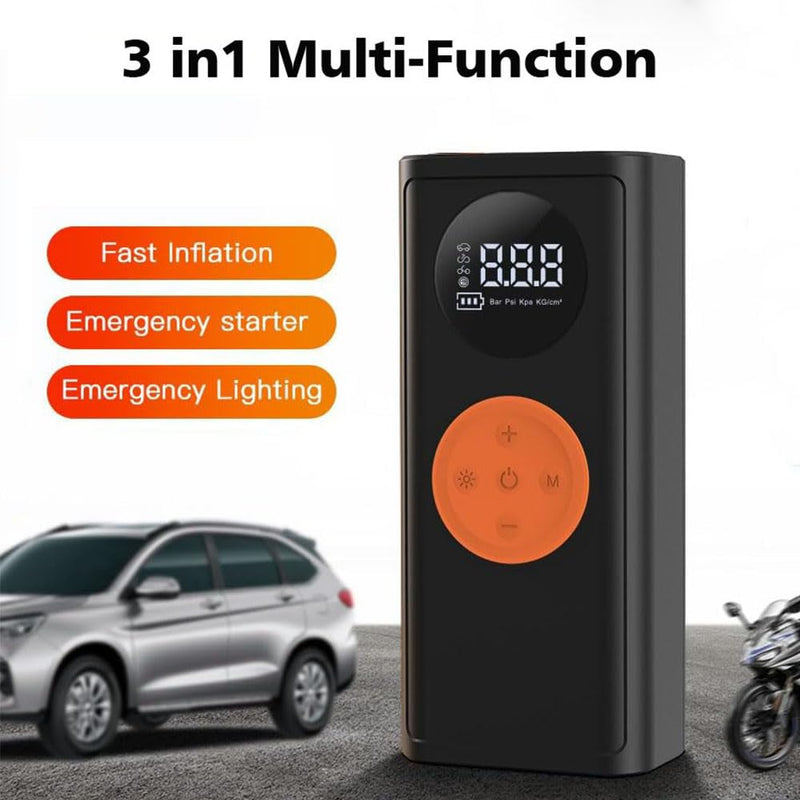 Tire Inflator Portable Air Compressor-150PSI Cordless Air Pump with Digital Tire Pressure Gauge,LCD Display & LED Light,for Car,Bike,Motorcycle, E-Bike,Ball H802