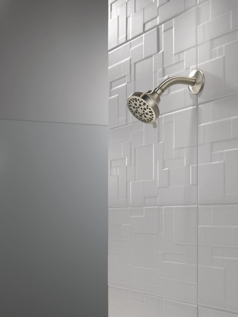 Peerless 76438BN Universal Components Shower Head, Brushed Nickel, 7 Spray Settings, 20" Pipe Fitting