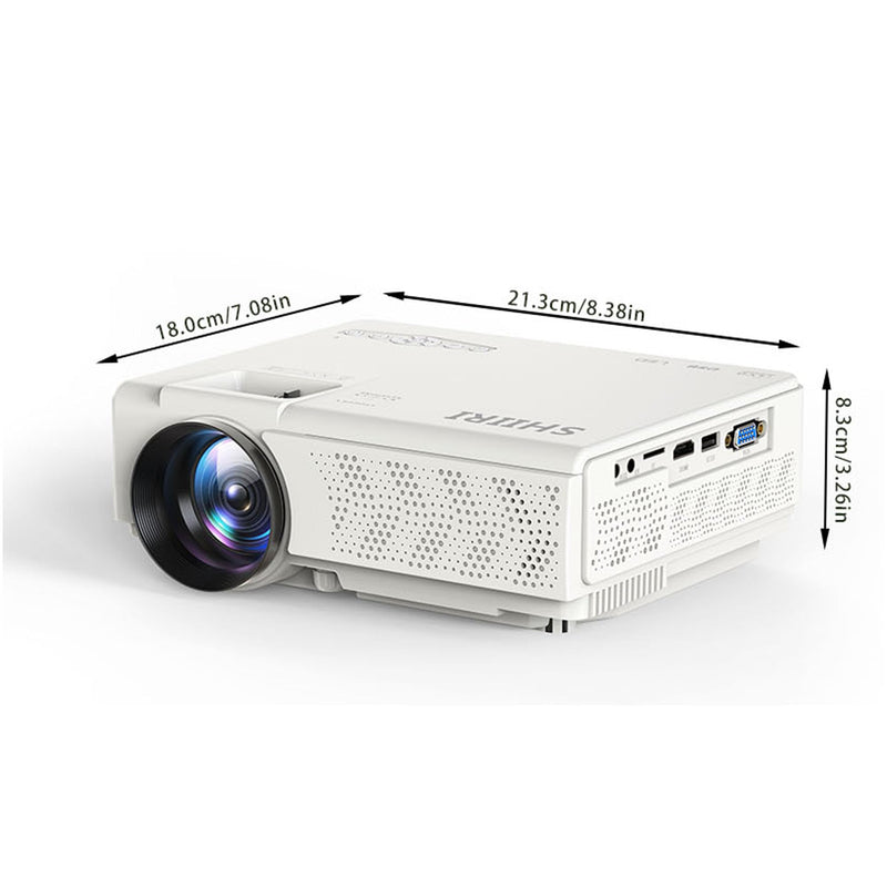 E1 120±%10ansi lumen 1080P Native Mini Projector, ,4.1inch LCD, Multimedia Home Theater Video Projector, Compatible with Full HD 1080P HDMI, USB, VGABuilt-in Speaker (E1)